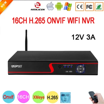

12V 3A Red Panel Hi3536D XMeye 5mp Audio H.265+ Face Detection 16CH 16 Channel Onvif IP WIFI NVR Surveillance Video Recoder