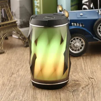 

LED Flame Lamp Speaker Soft LED Light Wireless Smart Colorful Speaker Built in Microphone DM-S500