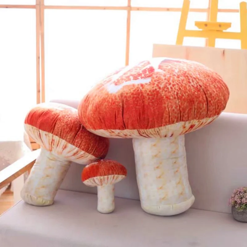 Hot 18/40CM 3D Printing Simulation Mushroom Pillow Removable and Washable Creative Plush Toys Christmas Girls Day Gifts | Игрушки и