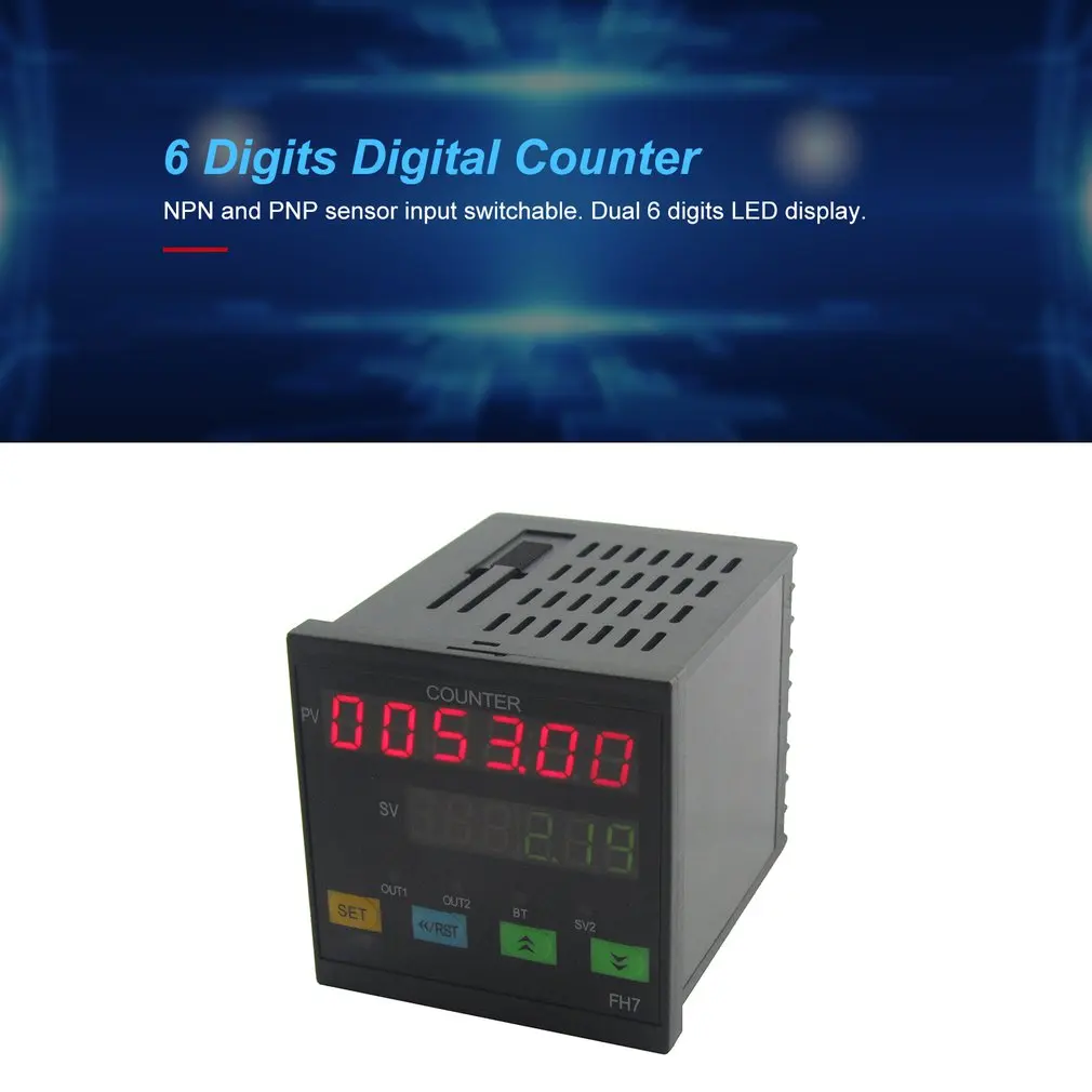 US $20.41 6 Digital Counter Multi Functional Length Counter Intelligent Length Meter Led