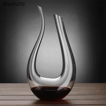 

Creative personality crystal U-shaped harp swan red wine bottle home restaurant hotel crystal glass transparent wine separator