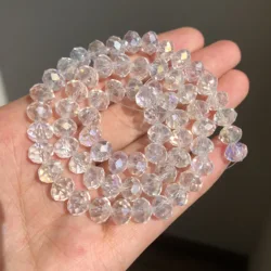 Elegant Faceted Black Crystal Glass Beads for DIY Jewelry and Crafting - Round Rondelle Shape, Various Sizes for Bracelets and Necklaces, Wholesale (AB Color)