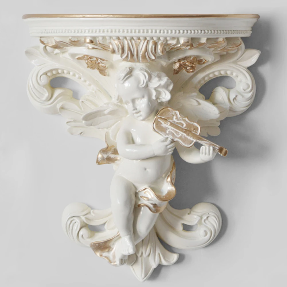 Ремесла цветочный горшок рококо штукатурка искусство настенный короб гостиной садовая полка стереоскопический Ангел форма Купидон украшение дома