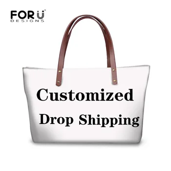 

FORUDESIGNS Soft Female Purse Customize Image /Logo Ladies Handbags High Quality Fashion Beach Crossbody Bags Female Bolsa Mujer