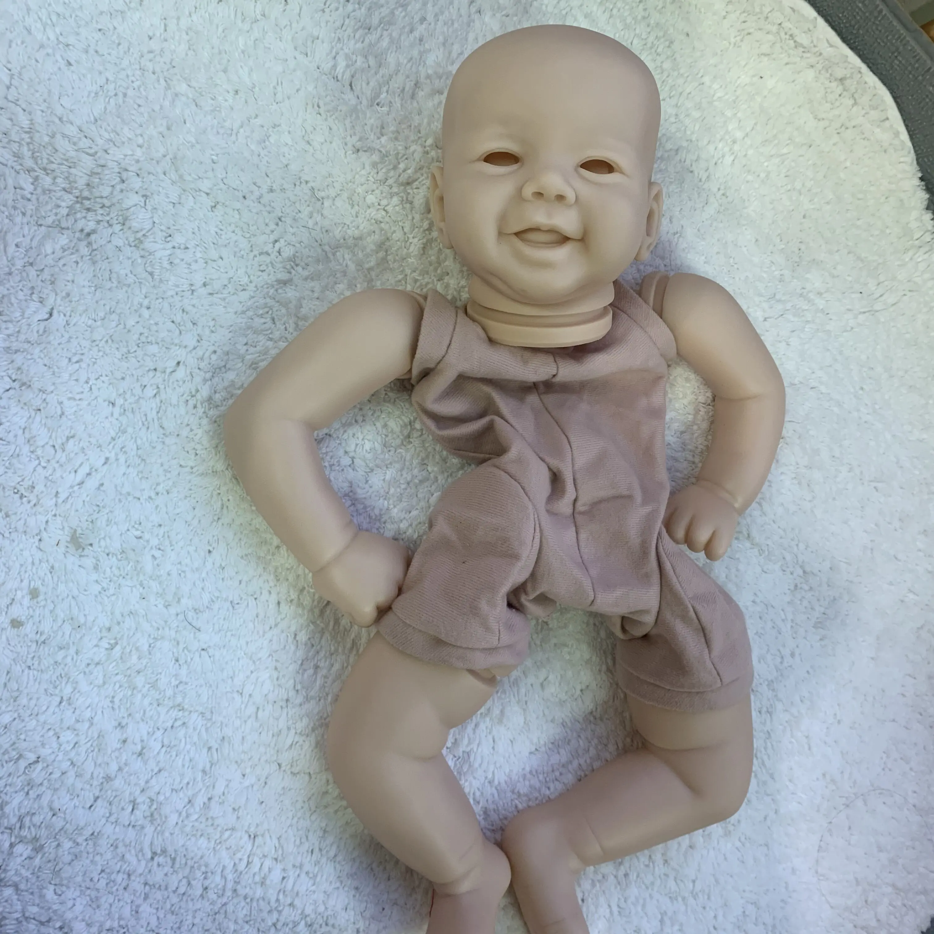 Reborn Doll Kit NPK 21inch Emmy Smile Sweet Baby Lifelike Soft Touch Unfinished Doll Parts