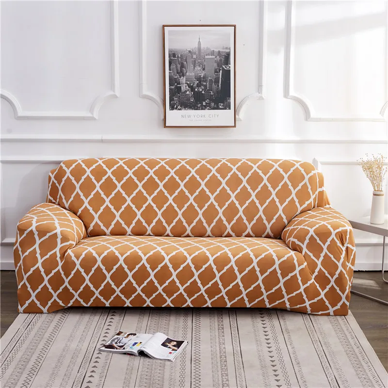 Lingge узор стрейч чехлы для диванов большая эластичный спандекс диван Полотенца плотно прилегает к телу завернуто в 1/2/3/4 сиденья - Цвет: Color 6