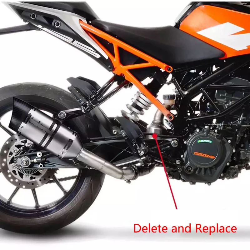 Выхлопной Системы для KTM 125 200 250 390 Duke RC390 мотоцикл заголовка Mid трубы удалить заменить Оригинальное катализатор слипоны 51 мм