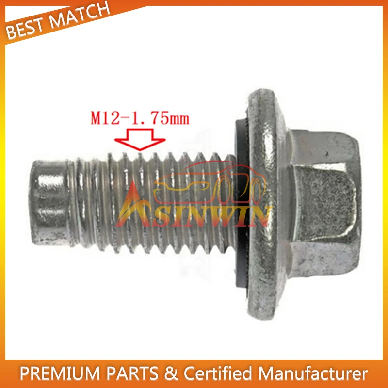 11562588 24100042 11518377 NEW Oil Pan Drain Plug Bolt w/ O-Ring 03538469 96829610 Fits For Chevrolet Buick Cadillac