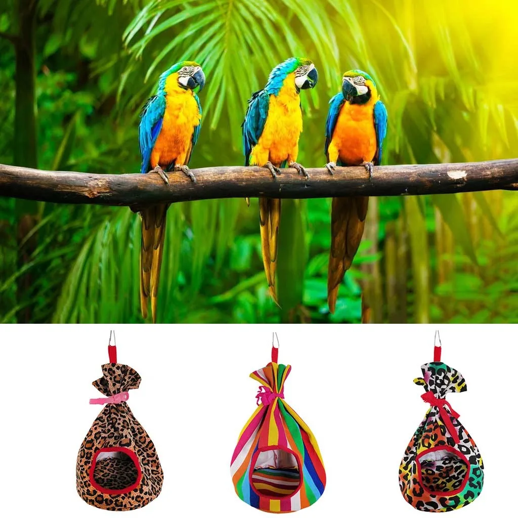 

Fashion hanging bed Bird Kite Perched Tent Canvas round bird hammock Bird Nest/Pigeon Bird House Windproof Bird Cages