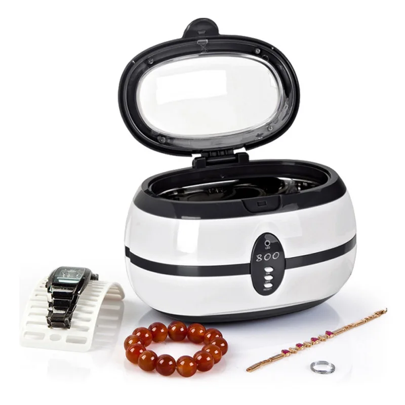 

600ml Ultrasonic Cleaner 35W Jewelry Eyeglass Watch Circuit Board Cleaning Machine Intelligent cleaning bath power driver