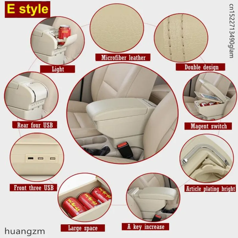 Reposabrazos para coche Opel Astra H, caja de almacenamiento con USB,  detalles interiores, accesorios de reacondicionamiento, 2008-2011 -  AliExpress