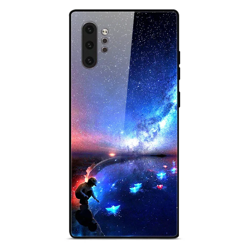 Для samsung Galaxy Note 10 чехол Note10 Pro закаленное стекло твердая задняя крышка для samsung Note10+ Plus 10Pro чехол для телефона s бампер Капа - Цвет: 27