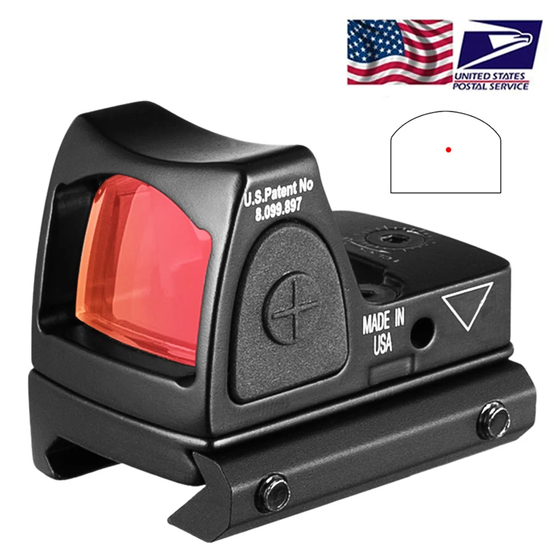 

US Stock RMR Red Dot Sight Collimator Glock Handgun Reflex Sight Scope Fit 20mm Weaver Rail For Airsoft Hunting Rifle