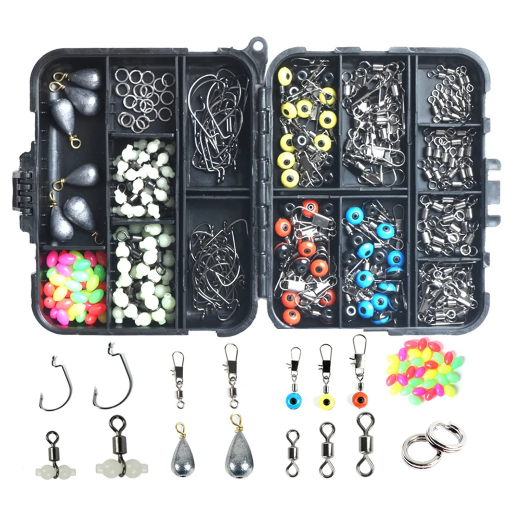 251 шт. Детский набор рыболовных снастей включая грузики для рыбалки | Спорт и