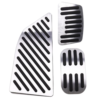 

Fuel Pedal Aluminum Alloy Car Styling Accelerator Gas Brake Pedal Cover At for New Ralink Accessories (Silver)