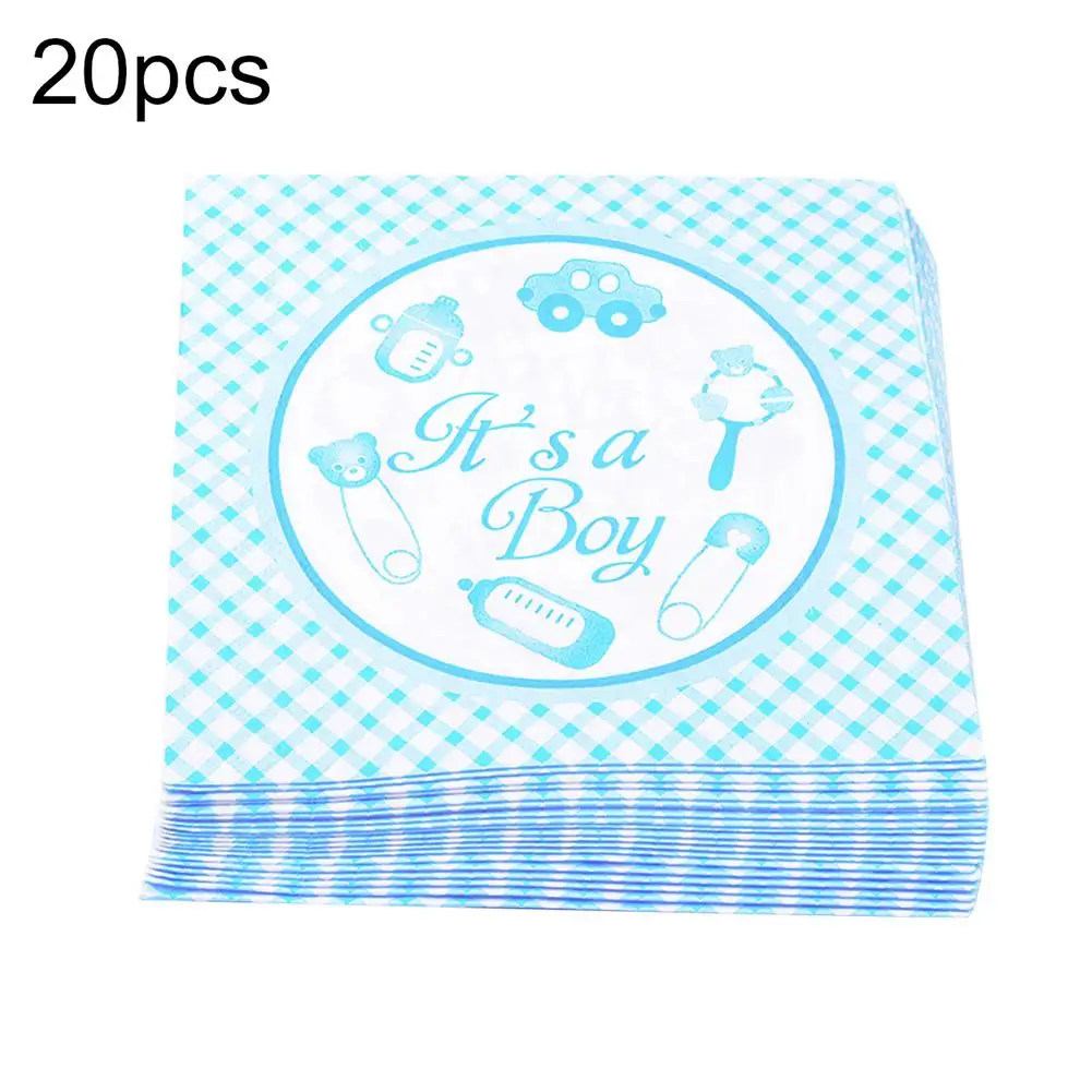 

20Pcs Girl/Boy Hot Gold Paper Napkins Baby Shower Birthday Party Table Decoration For Wedding Home Decoration Supplies