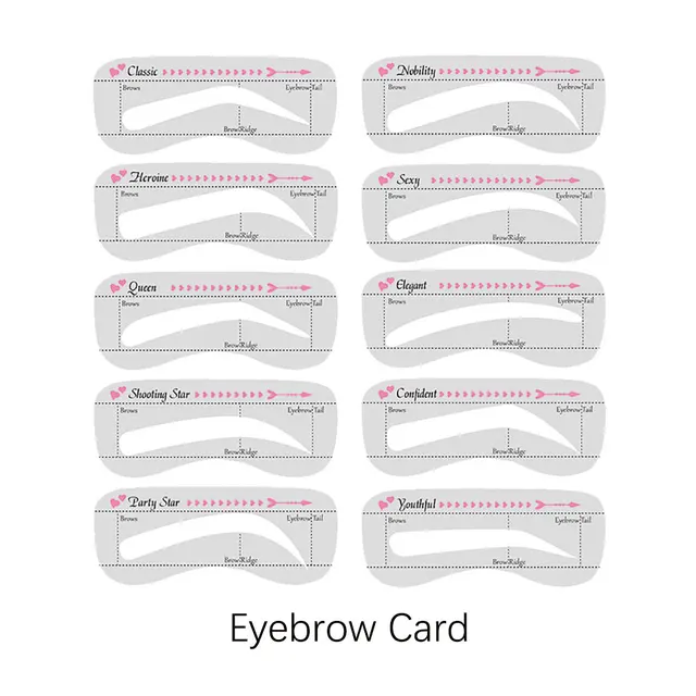 New Eyebrow Stamp Shaping Makeup Waterproof Brow Powder Natrual Eye Eyebrow Stick Hair Line Contour Brown Black 3 Color eyebrow card