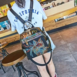 Animal Print Women's Backpack Color Rhinestone Ita Shoulder Bag Mochilas Para Mujer Girls School Bagpack Mochilas Para Mujer