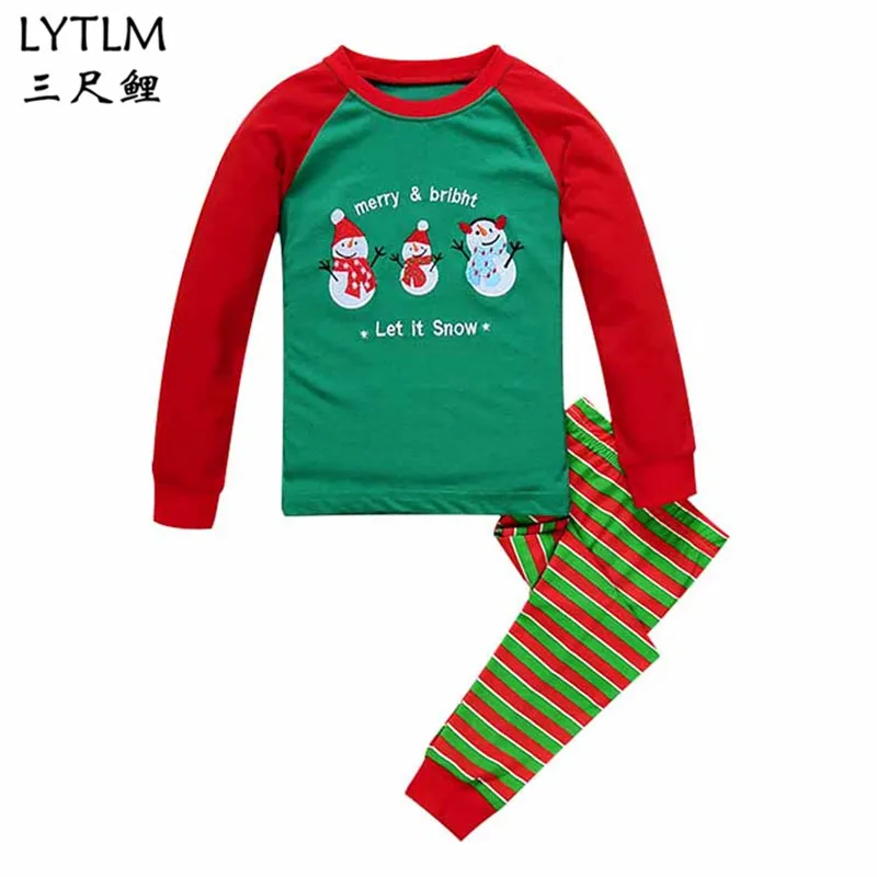 LYTLM/комплекты одежды для мальчиков Одежда для детей свитер с рисунком+ штаны, костюм Рождественский подарок, костюм Санта Клауса для детей, хлопок - Цвет: 069