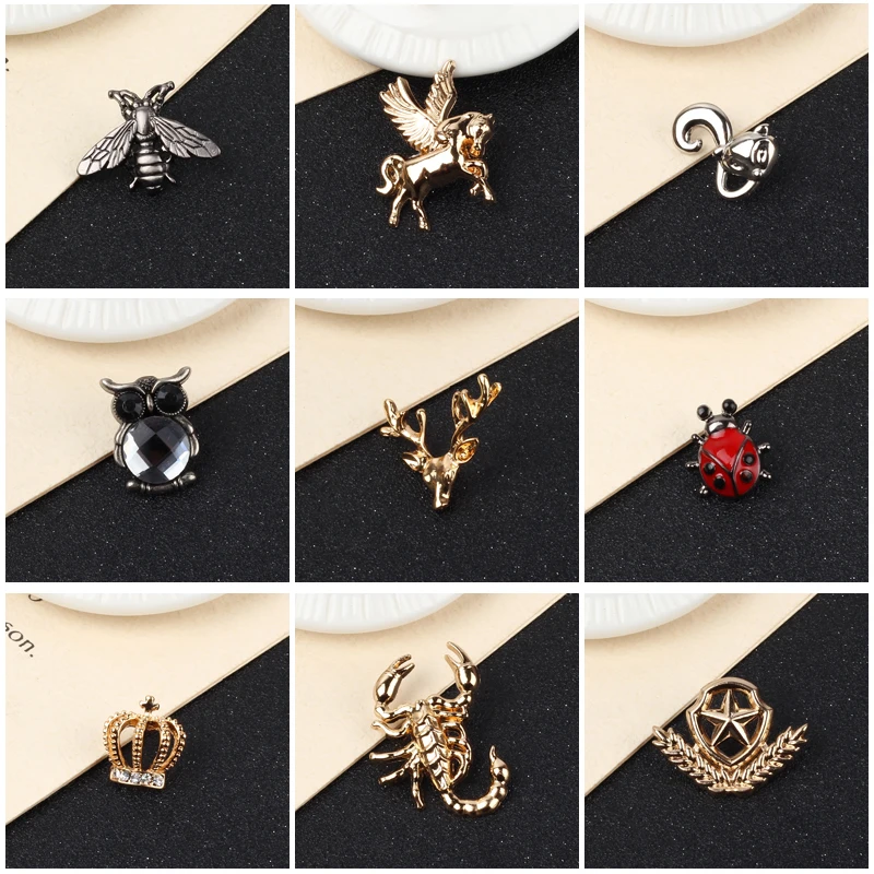 I-Remiel Модные Ретро Броши с насекомыми Корона металлическая брошь воротник булавка корсаж для мужчин и женщин рубашка костюм одежда аксессуары