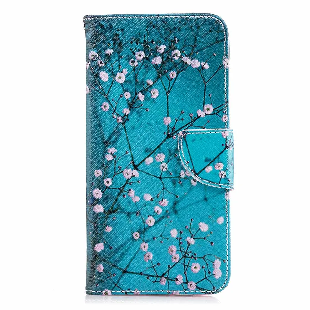 Plum Blossom Кожаный чехол-книжка с бабочкой для huawei Y5 Lite Y5 II 2 Y7 Prime Honor 7S 8C 7A Y6 Pro P9 Lite Mini Cover - Цвет: Plum Blossom