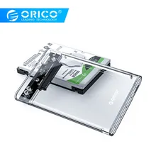 ORICO 2139U3 прозрачный 2,5 inch HDD Sata случае к USB 3,0 адаптер высокого Скорость Box жесткий диск Корпус для samsung seagate SSD
