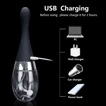 Anal Cleaner Silicone Health Automatic Enema Colon Vaginal Cleaner Tool Anal Douche Shower Cleaning Enemator for Men and Women 6