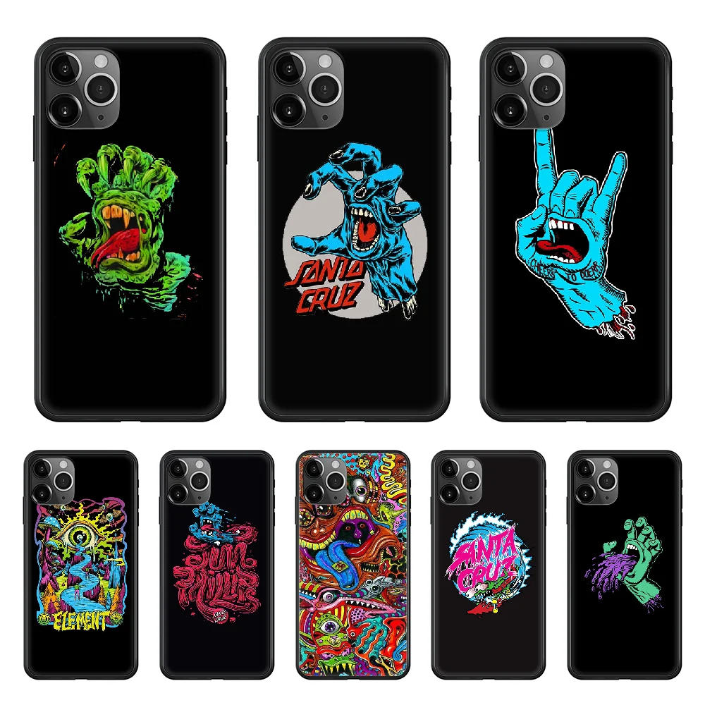 Чехол для телефона с изображением скейтбордов Santa Cruz чехол iphone 4 4S 5 5C 5S 6 6S PLUS 7 8 X XR XS