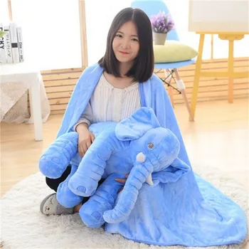 

Elephant Doll Plush Toy Appease Multifunctional Pillow Air Conditioner Blanket Plush Doll Collection Toy Gift Multiple Colour