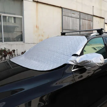 

Antifreeze Windshield Cover Foldable Ice Winter Car Protector Frost Snow Shield Thickened Window Accessory Mirror Magnetic