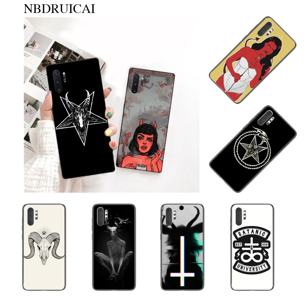 

NBDRUICAI Devil Satan Pattern DIY Printing Phone Case Shell for Samsung Note 3 4 5 7 8 9 10 pro A7 2018 A10 A40 A50 A70 J7 2018