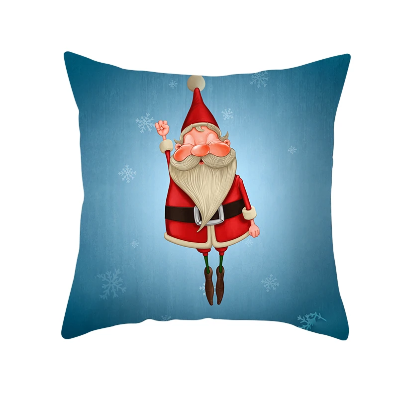 Fuwatacchi, подарок на Рождество, набивные наволочки для подушек, домашняя декоративная подушка в форме Санта-Клауса, чехол для дивана, наволочки 45*45 см