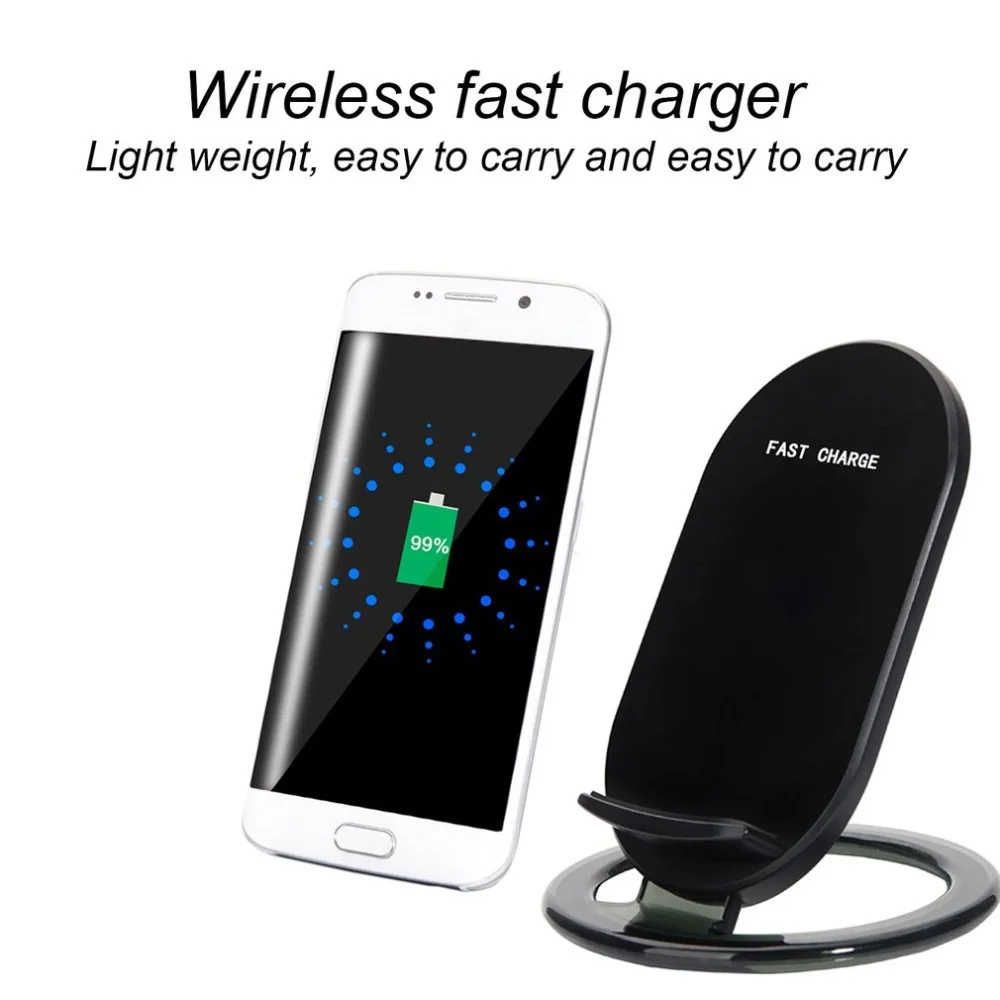 Universal N900 Wireless Fast Charger Stand Holder With LED Indicator Light 2-Coils 15W Fast Charging Pad Stand