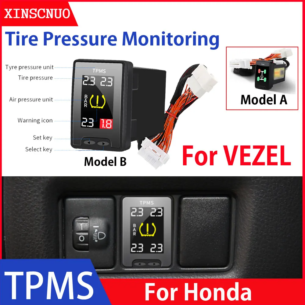 

Car Electronics OBD TPMS Tire Pressure Monitoring System For Honda VEZEL/HRV 2014-2018 security alarm system car modification