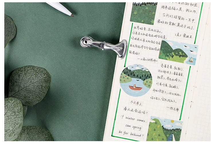 40 шт./компл. акварель наклейки на все сезоны милый чехол с животным узором узор пуля журнал Скрапбукинг наклейки Дневник стикеры для альбомов