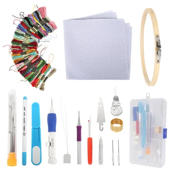 

DIY Magic Embroidery Stitching Punch Needle Tool Stitching Punch Pen With Case Sets DIY Craft Sewing Tool For Embroidery