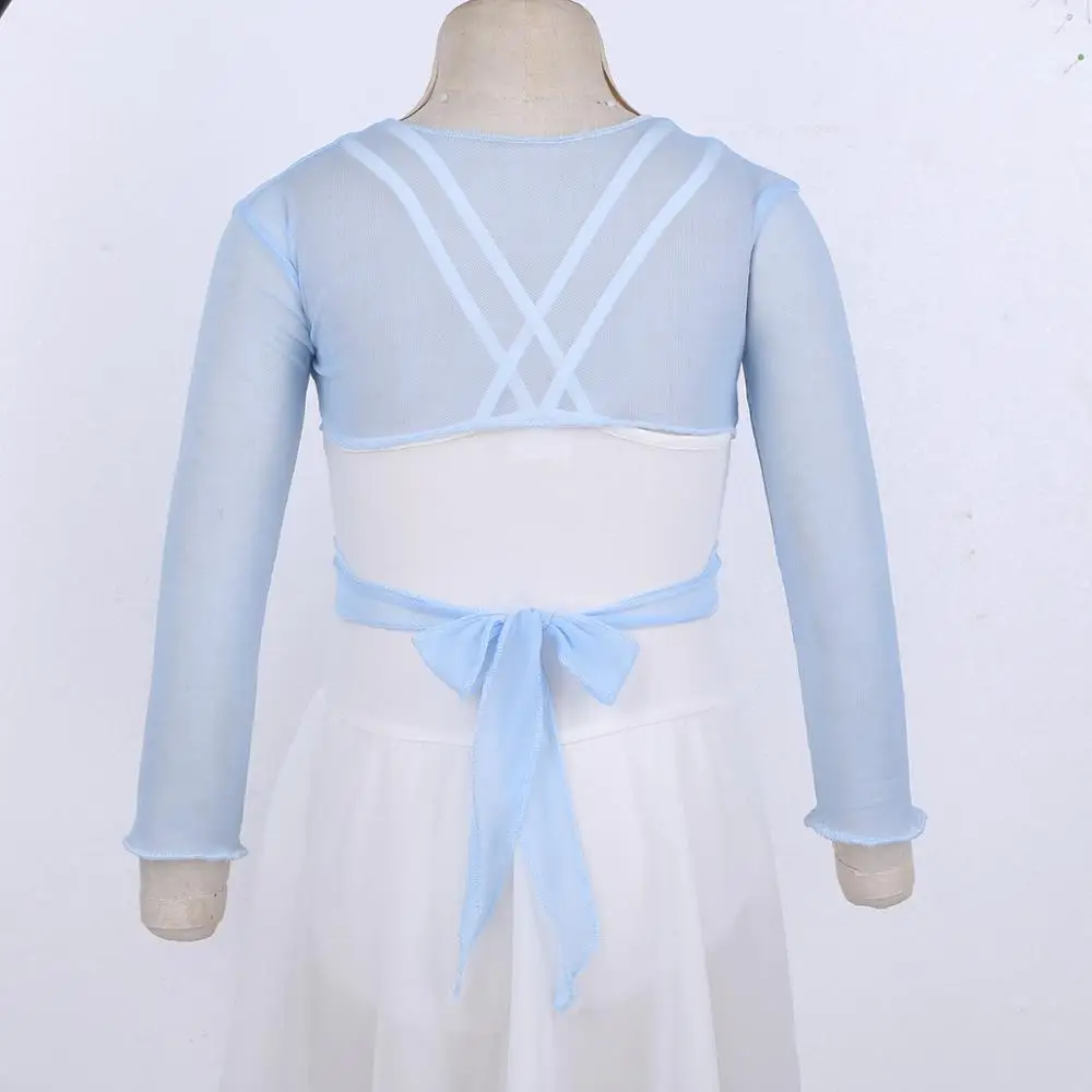 Женский гимнастический купальник DPOIS классический сетчатый балетный болеро для