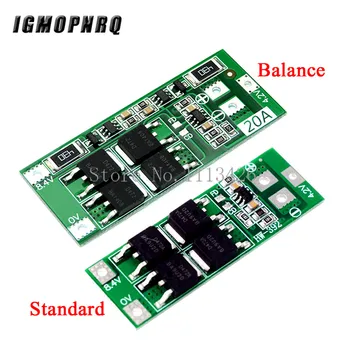 

2S 20A 7.4V 8.4V 18650 Lithium battery protection board/BMS board standard/balance
