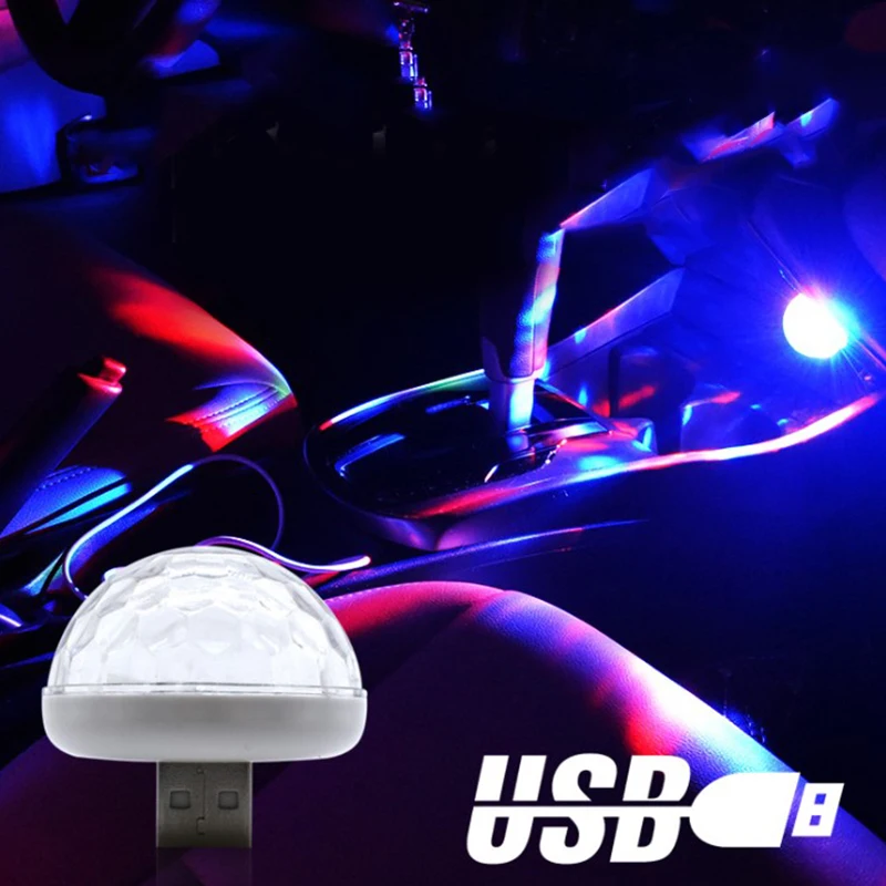 Новинка 2021 разноцветный светодиодный USB-светильник для салона автомобиля Набор
