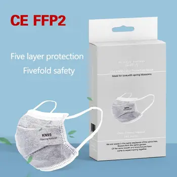 

5 Layers FFP2 KN95 Mask Protection gray Mask Safety Respirator Protective Mask Anti Dust Pollution FFP2 Mask