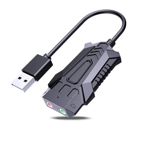 Digital Adapters Drive Free Headphone Converter Line External Sound Cards Laptop Usb Converter Splitter