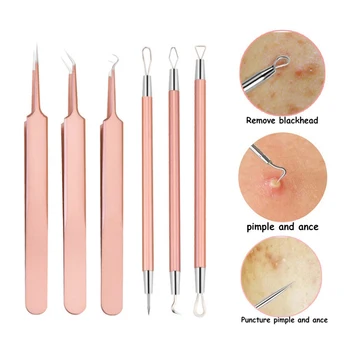 

Newest 1Set Blackhead Remover Needles Stainless Steel Extractor Acne Pimple Blemish Treatments Face Skin Care Tools Beauty Salon