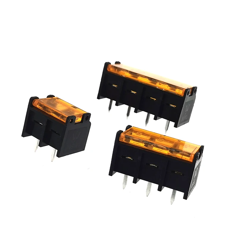 30Pcs 피치 9.5mm 배리어 스크류 PCB 터미널 블록 스트레이트 핀 2/3/4/5/6/7/8/P Morsettiera 커넥터 (커버 포함) 46S-B 20A
