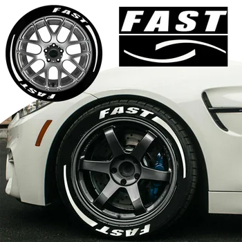 

Luminous Car Tire 3D Permanent Lettering Stickers Decor Strip Reflective Decal