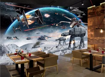 

CJSIR Custom Photo Wall Paper 3D Stereo Cartoon Shock Star Wars Mural Kid's Room Cafe KTV Backdrop Wallpaper for Walls Decor