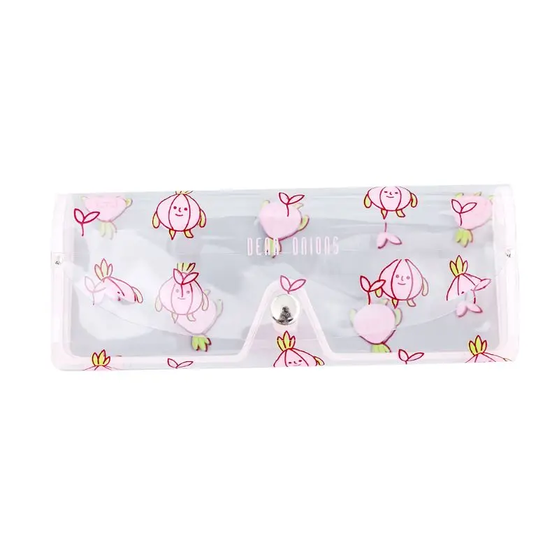 

Cartoon Cute Travel Women Transparent PVC Eye Glasses Bag Case Protection Carry Box M5TE