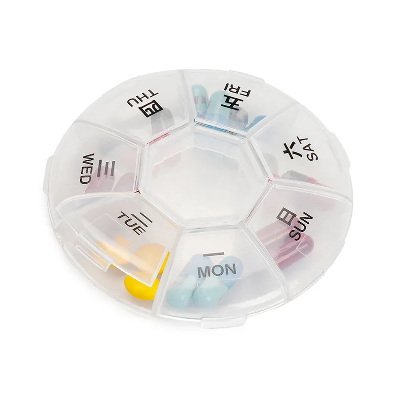 Portable-Circular-Pill-Box-One-Week-7-Grids-Medicine-Case-Pills-Case-White-Transparent-Travel-Home (4)
