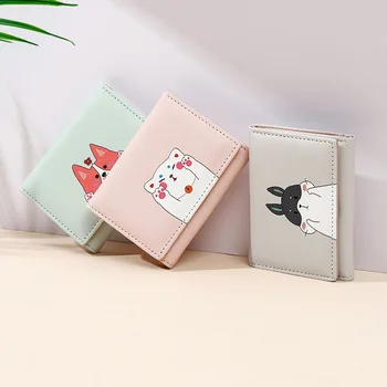 

Girls New Cute Purse 2020 Korean Version Student Pink Color Cartoon Design Fashion Multifunction Coin Purse Card Bag Female