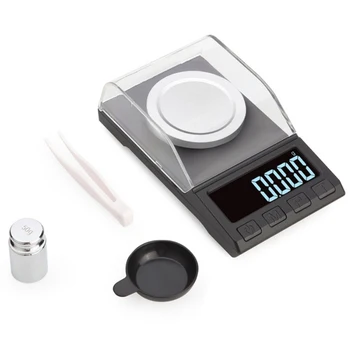 

Electronic Jewelry Scales 0.001g 100g/50g/20g/10g LCD Digital Scale Medicinal Herbs Portable Lab Weight Milligram Scale