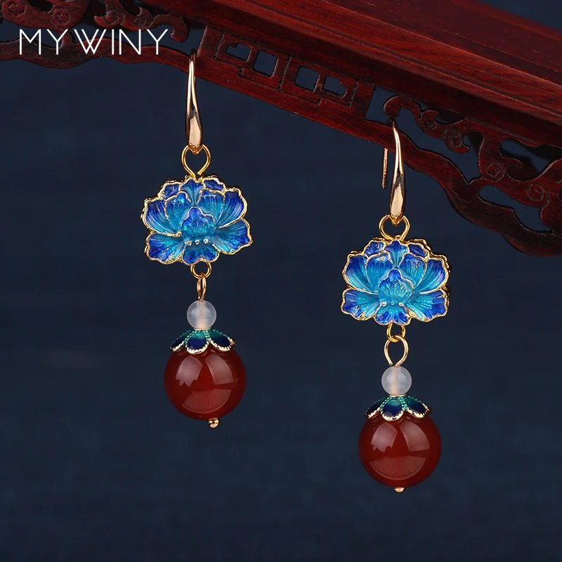 Женские винтажные серьги MYWINY ювелирные изделия из меди с цветами гвоздиками